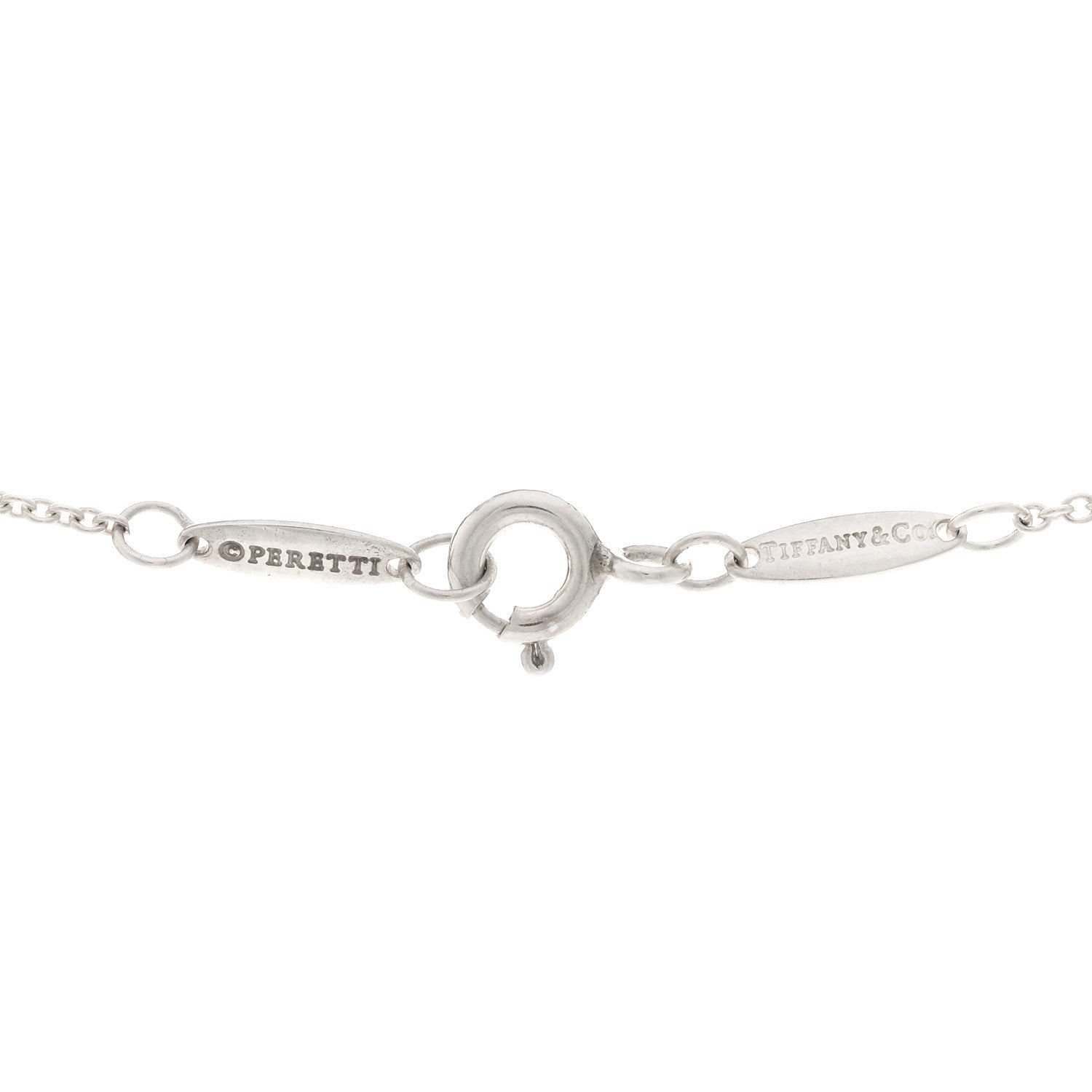 Tiffany Sterling Silver Diamond .07ct Elsa Peretti Diamonds by the Yard Pendant Necklace 4 of 4