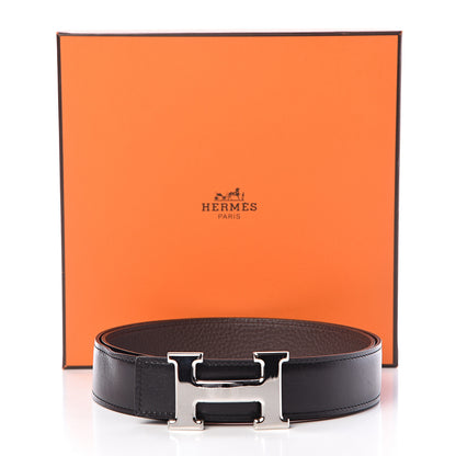 Hermes Box Togo 32mm H Belt 85 Black Chocolate 8 of 8