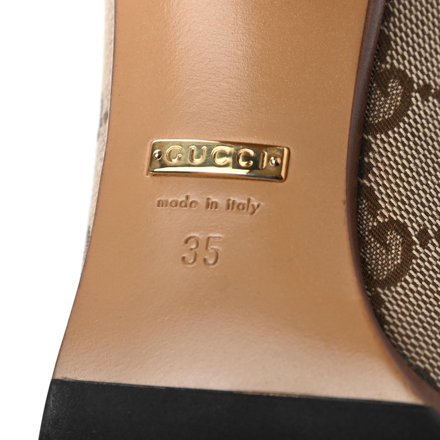 Monogram Over the Knee Boots 35 Beige Ebony