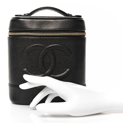 Chanel Caviar Vanity Cosmetic Case Black 2 of 8