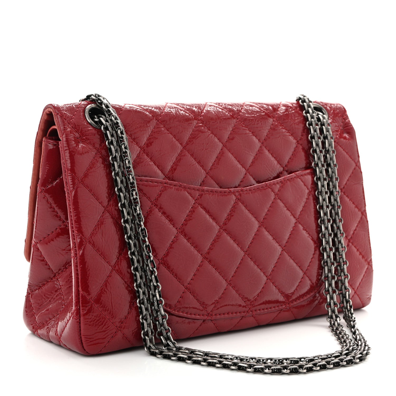 Chanel Patent Quilted 2.55 Reissue 226 Flap Red 3 of 10
