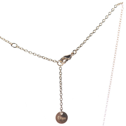 Christian Dior Crystal Pearl Shiny-D Tribal Long Necklace Gold 5 of 7