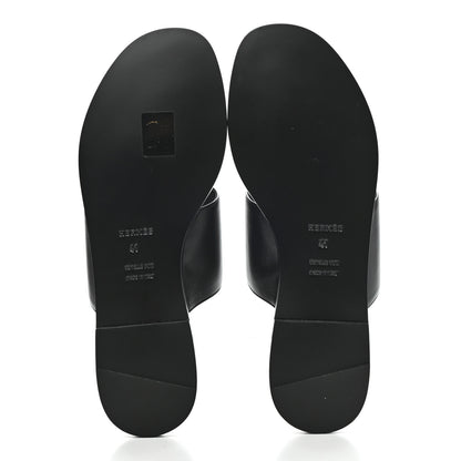 Hermes Nappa Caia Sandals 41 Black 5 of 10