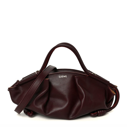 Loewe Shiny Nappa Calfskin Small Paseo Bag Burgundy 1 of 10