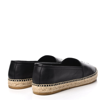 Saint Laurent Lambskin Monogram Espadrilles 39.5 Black 4 of 11