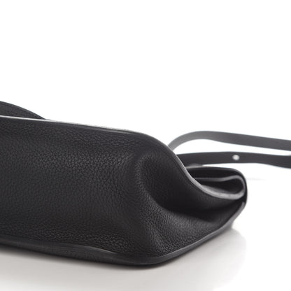 Hermes Taurillon Clemence Halzan 31 GM Black 8 of 11