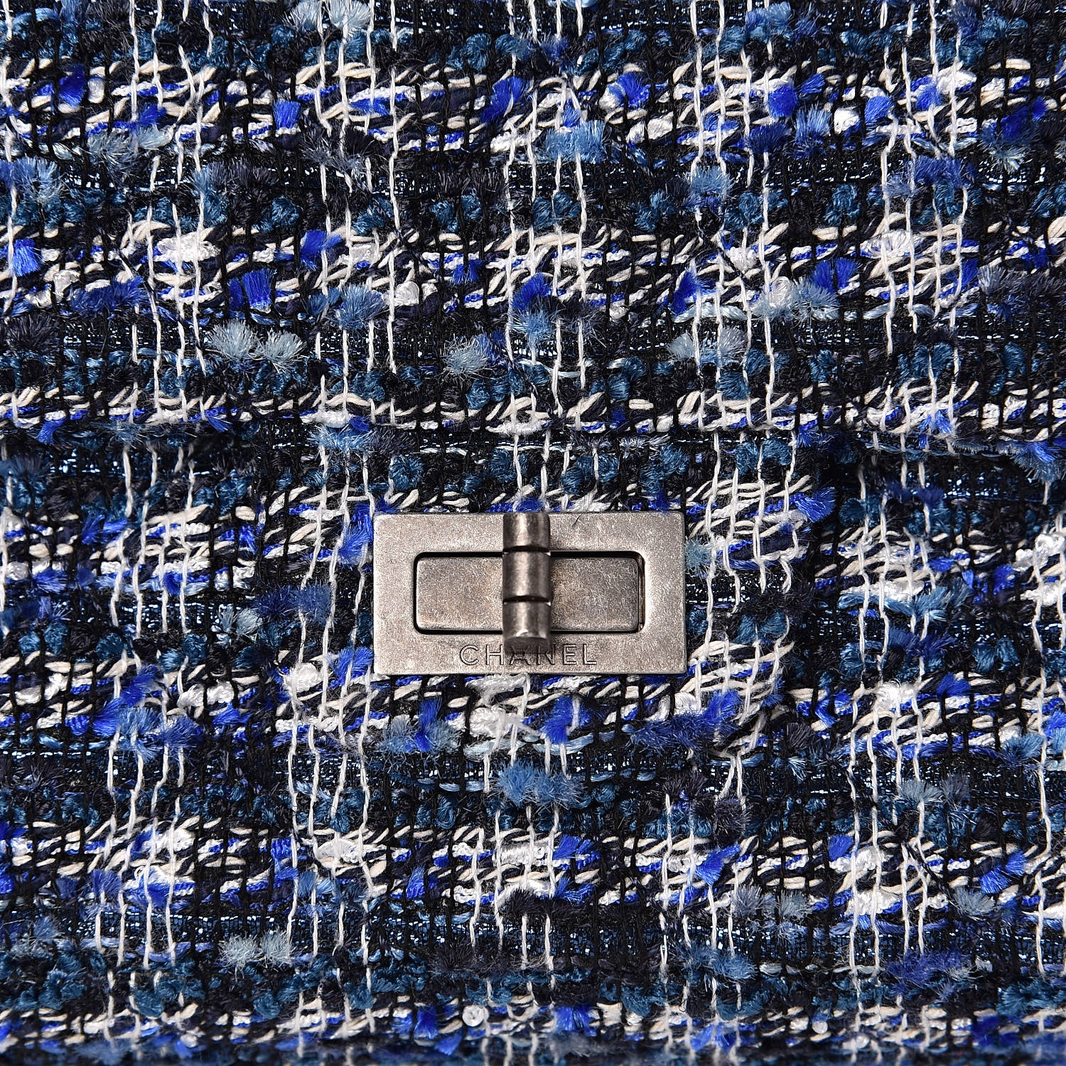 Chanel Tweed Quilted 2.55 Reissue Mini Flap Blue 10 of 10