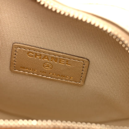 Chanel Metallic Lambskin Quilted CC In Love Heart Clutch With Chain Gold 6 of 9