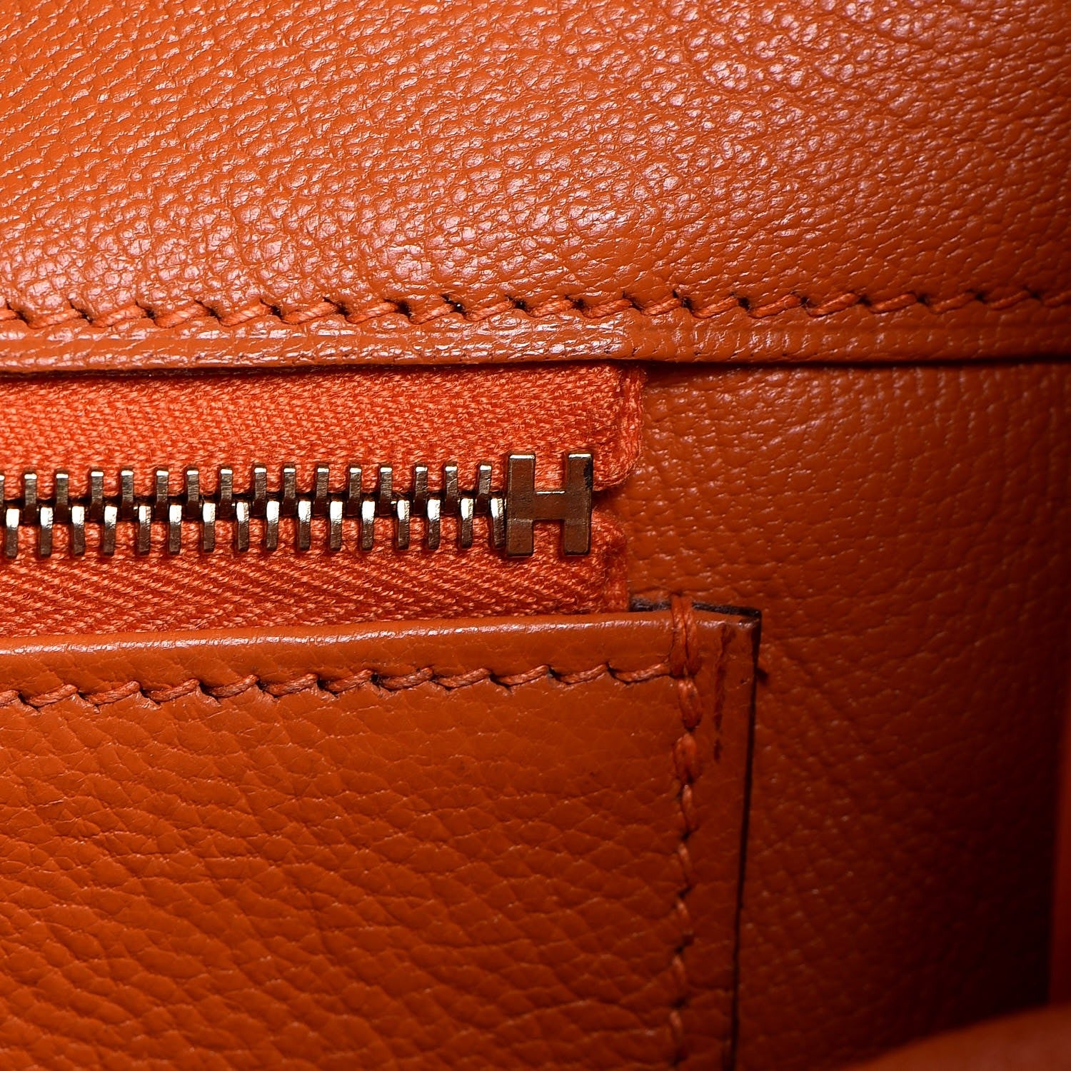 Hermes Taurillon Clemence Birkin 30 Orange 28 of 39