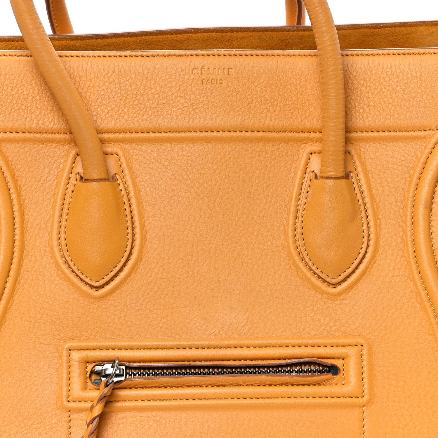 Celine Supple Calfskin Medium Phantom Luggage Daffodil 7 of 11