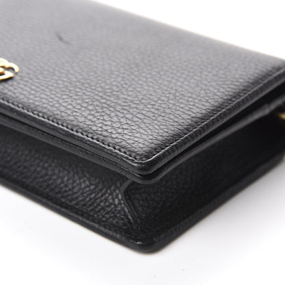 Gucci Calfskin Mini GG Marmont Chain Wallet Black 7 of 12