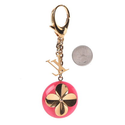 Louis Vuitton Acetate Hollow Flower Bag Charm Fuchsia 2 of 2