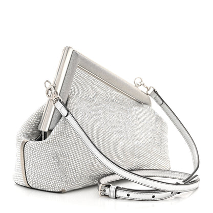 Fendi Crystal Embellished Small First Argento 3 of 11