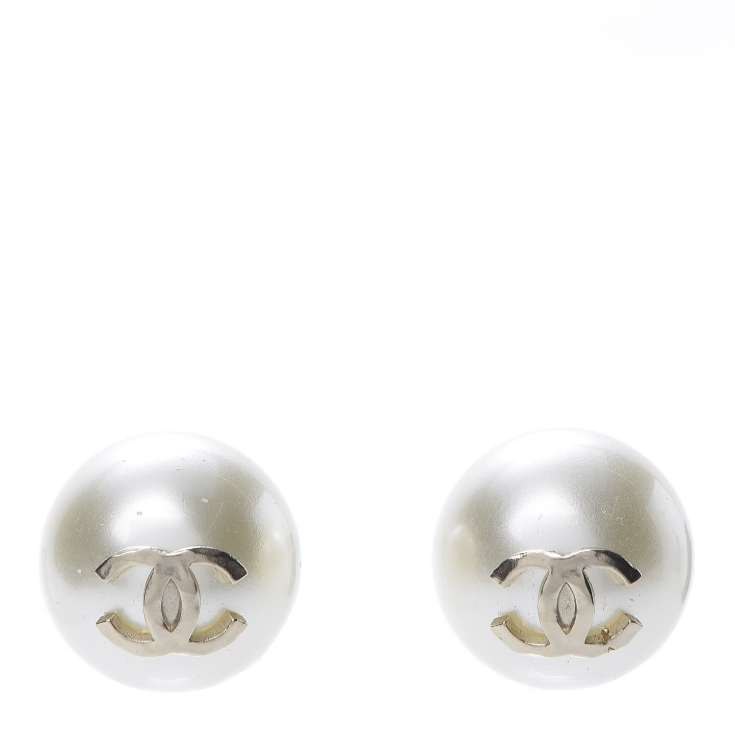 Chanel Pearl CC Large Earrings Gold 1 of 5