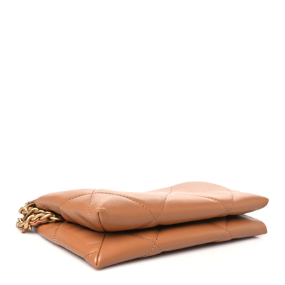 Chanel Lambskin Quilted Chanel 19 Flap Clutch Brown 4 of 10
