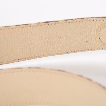 Christian Dior Canvas Monogram Vintage Flowers Embroidered Trotter Belt 90 36 Beige 5 of 6