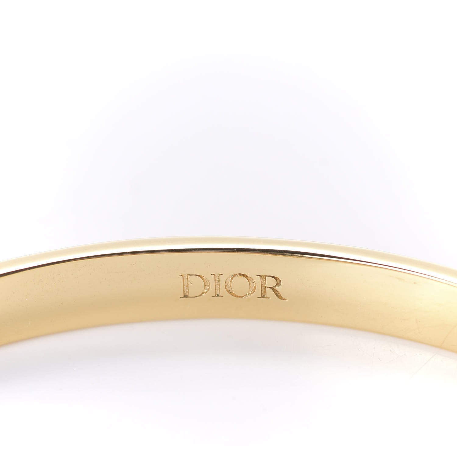 Christian Dior Metal Crystal Lucky Locket Star Bracelet Gold 6 of 8