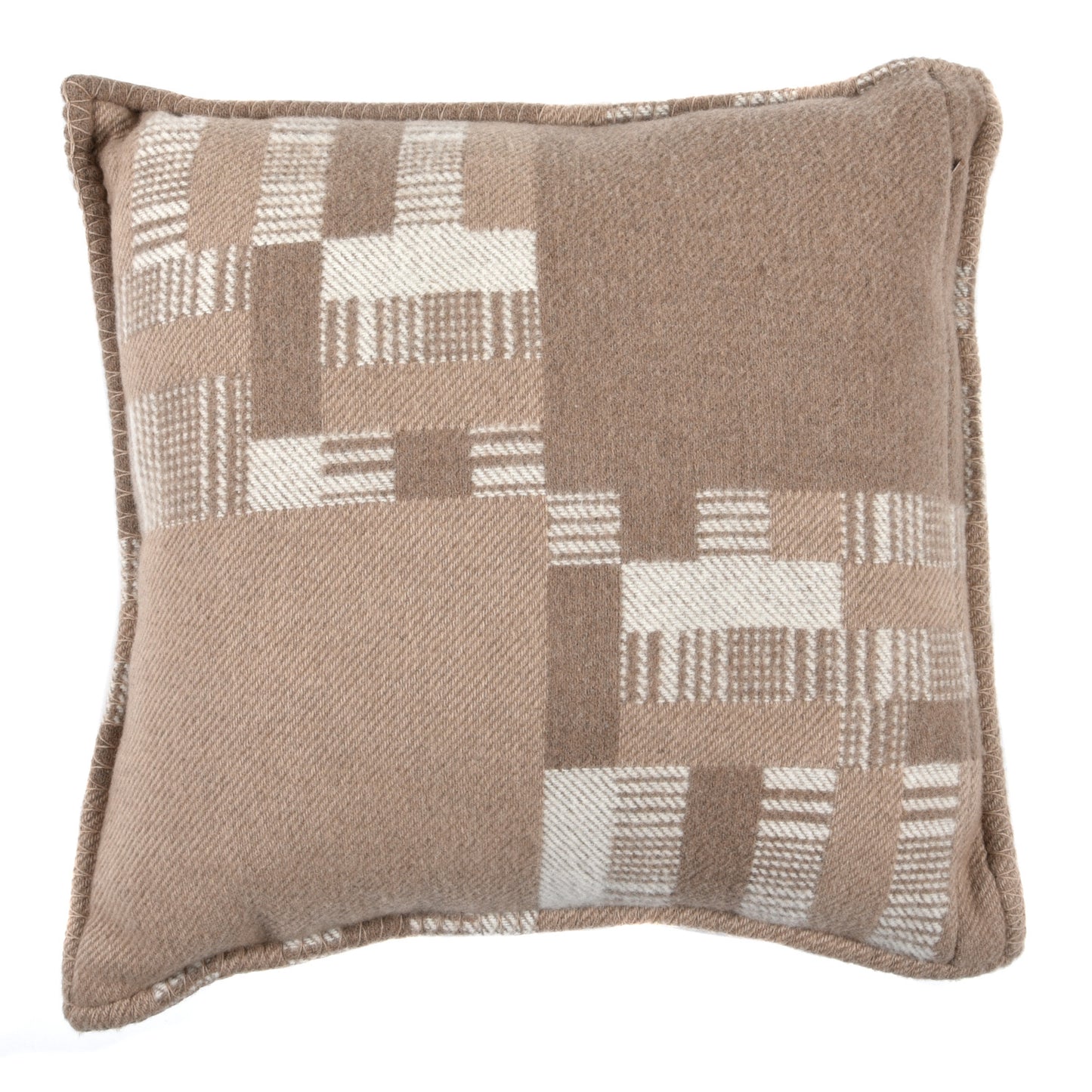 Wool Cashmere Avalon Paper Block Pillow Ecru Naturel