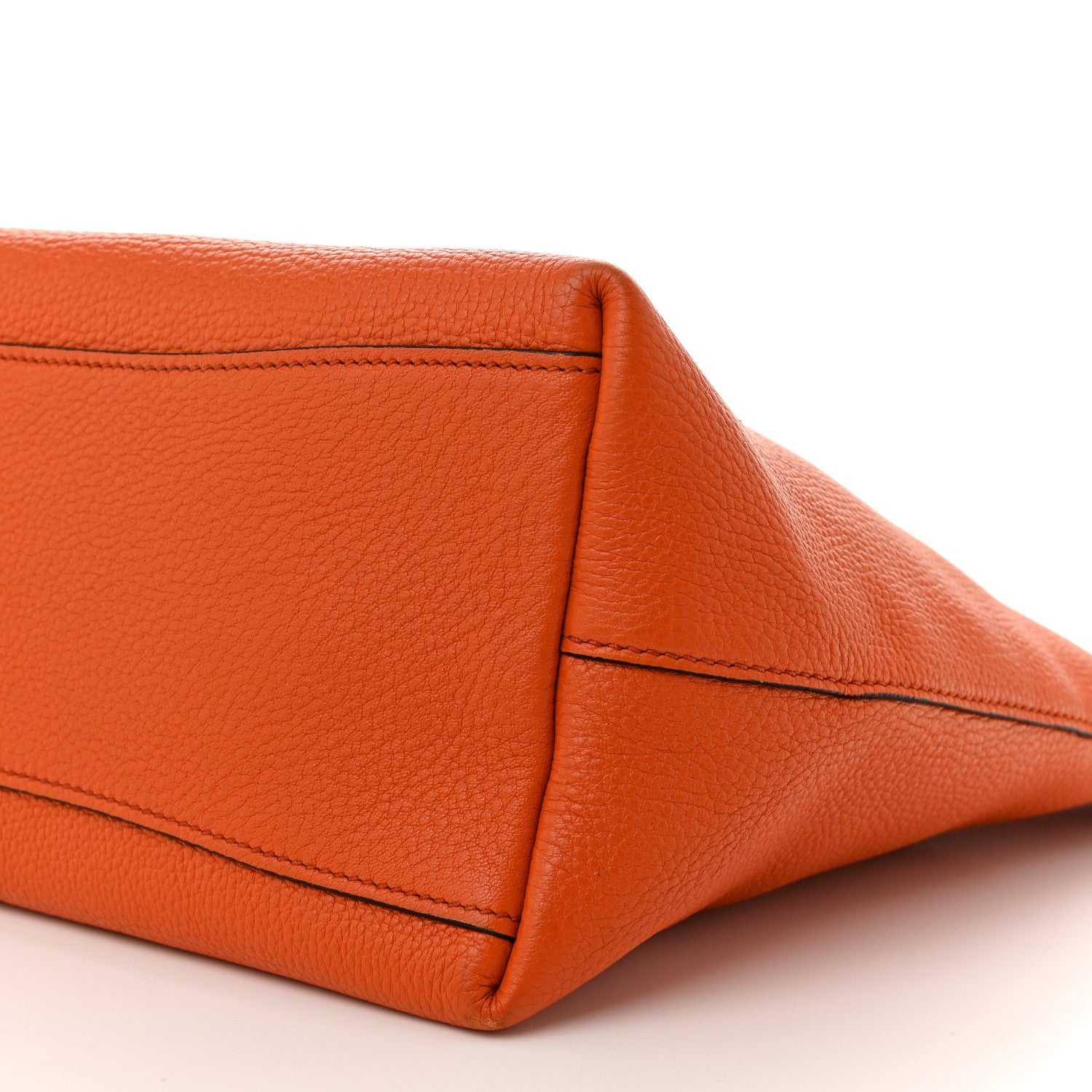 Prada Vitello Phenix Embossed Logo Tote Papaya 10 of 10