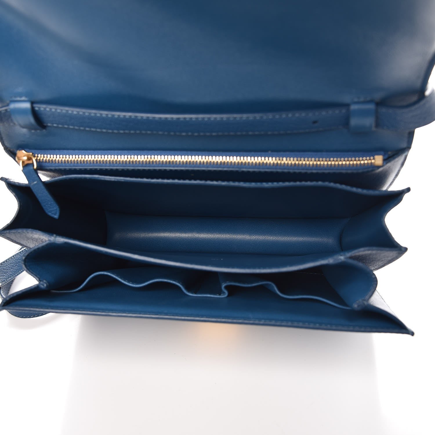 Celine Goatskin Medium Classic Box Flap Bag Deepsea 5 of 11