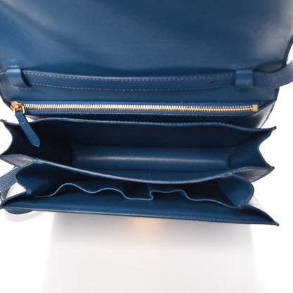 Celine Goatskin Medium Classic Box Flap Bag Deepsea 5 of 11
