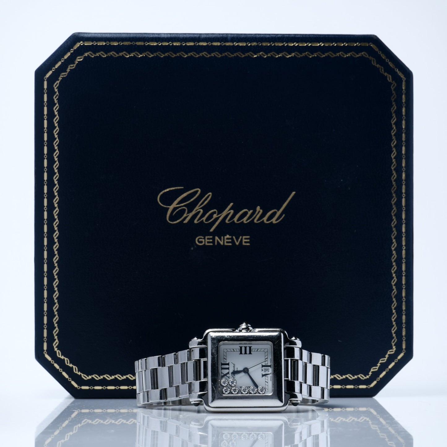 Stainless Steel 7 Diamond 27mm Happy Sport Quartz Watch