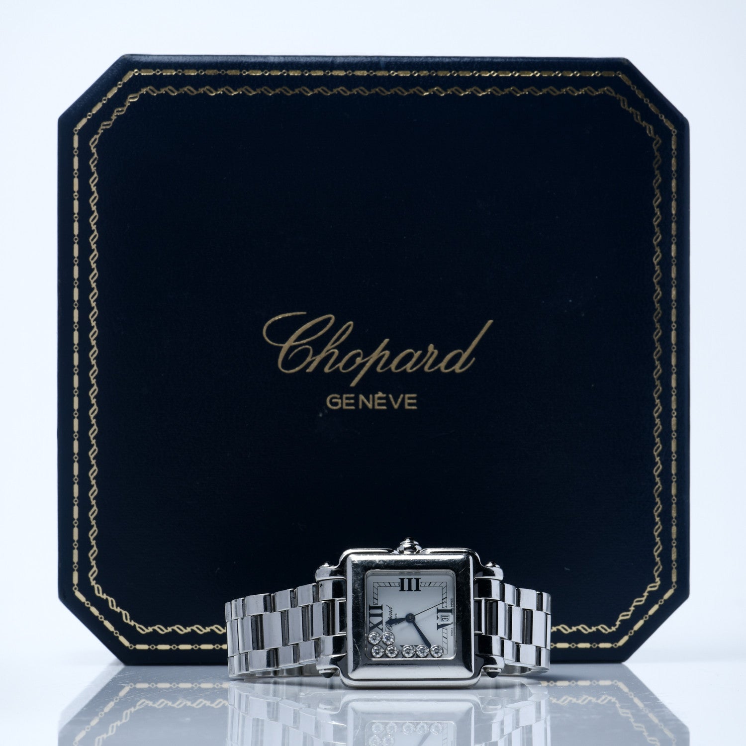 Chopard Stainless Steel 7 Diamond 27mm Happy Sport Quartz Watch 6 of 6
