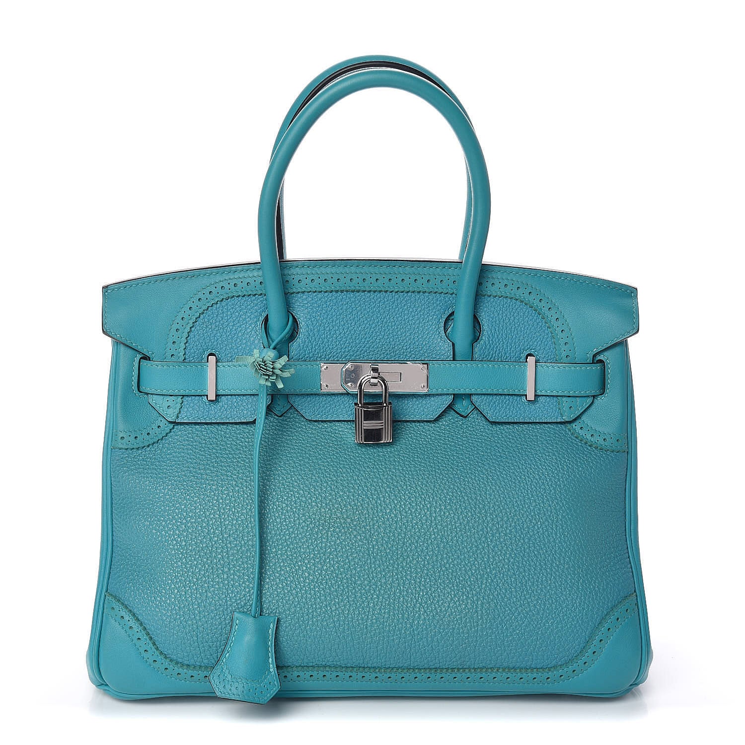 Hermes Togo Swift Ghillies Birkin 30 Turquoise 1 of 29