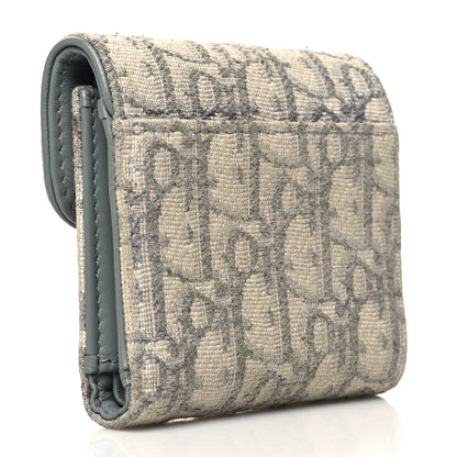 Christian Dior Oblique Saddle Lotus Wallet Grey 3 of 12