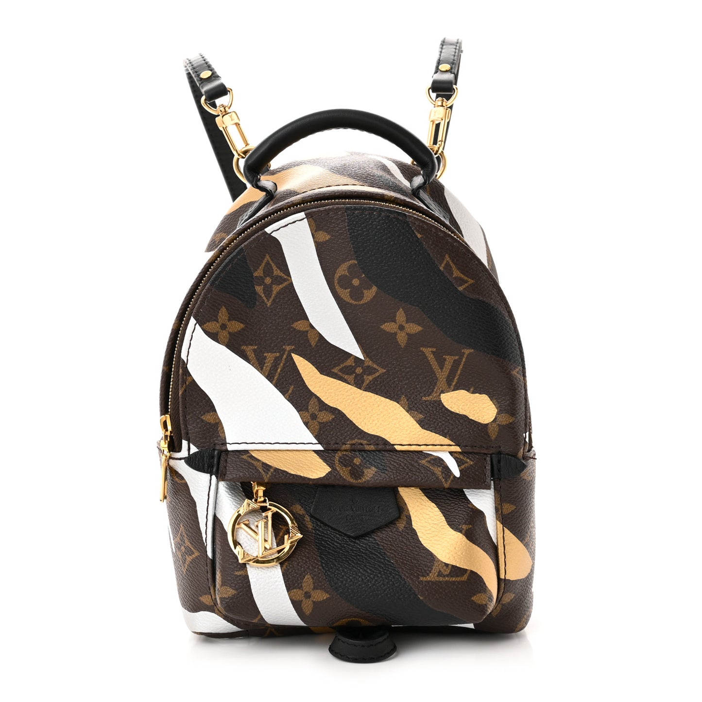X LOL Monogram Palm Springs Backpack Mini Gold Silver