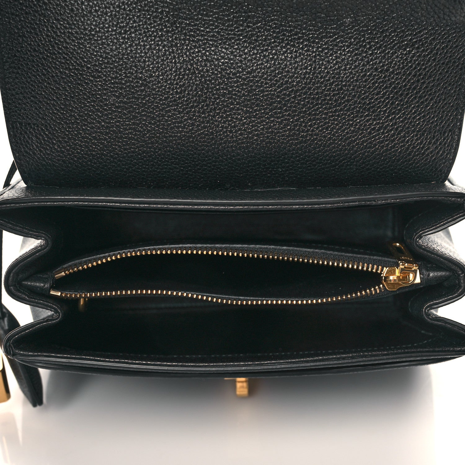 Celine Grained Calfskin Small 16 Top Handle Bag Black 5 of 10