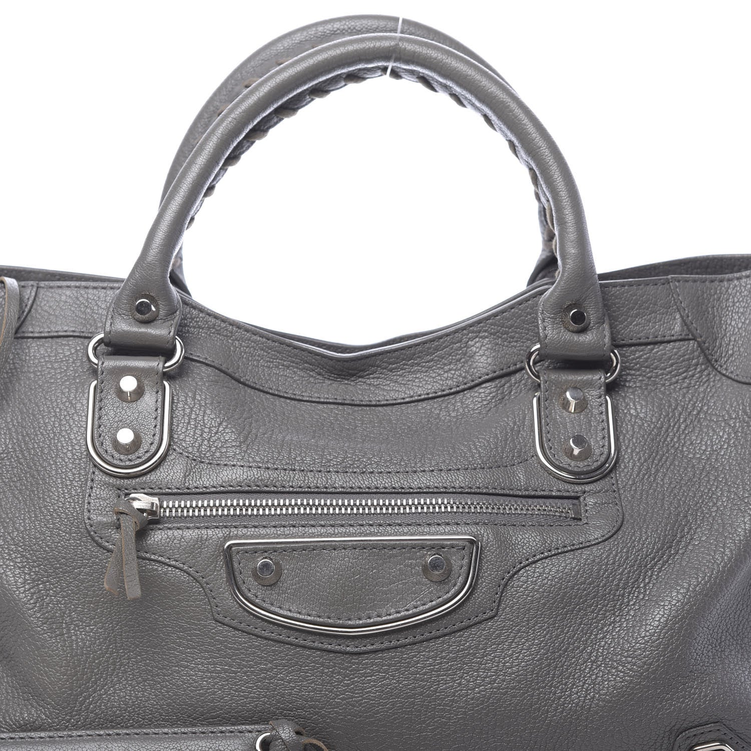 Balenciaga Chevre Silver Metallic Edge City Gris Acier 10 of 10