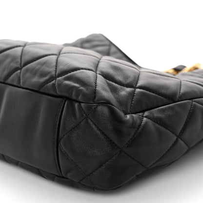 Chanel Lambskin Quilted Large CC Funky Town Hobo Black 10 of 10