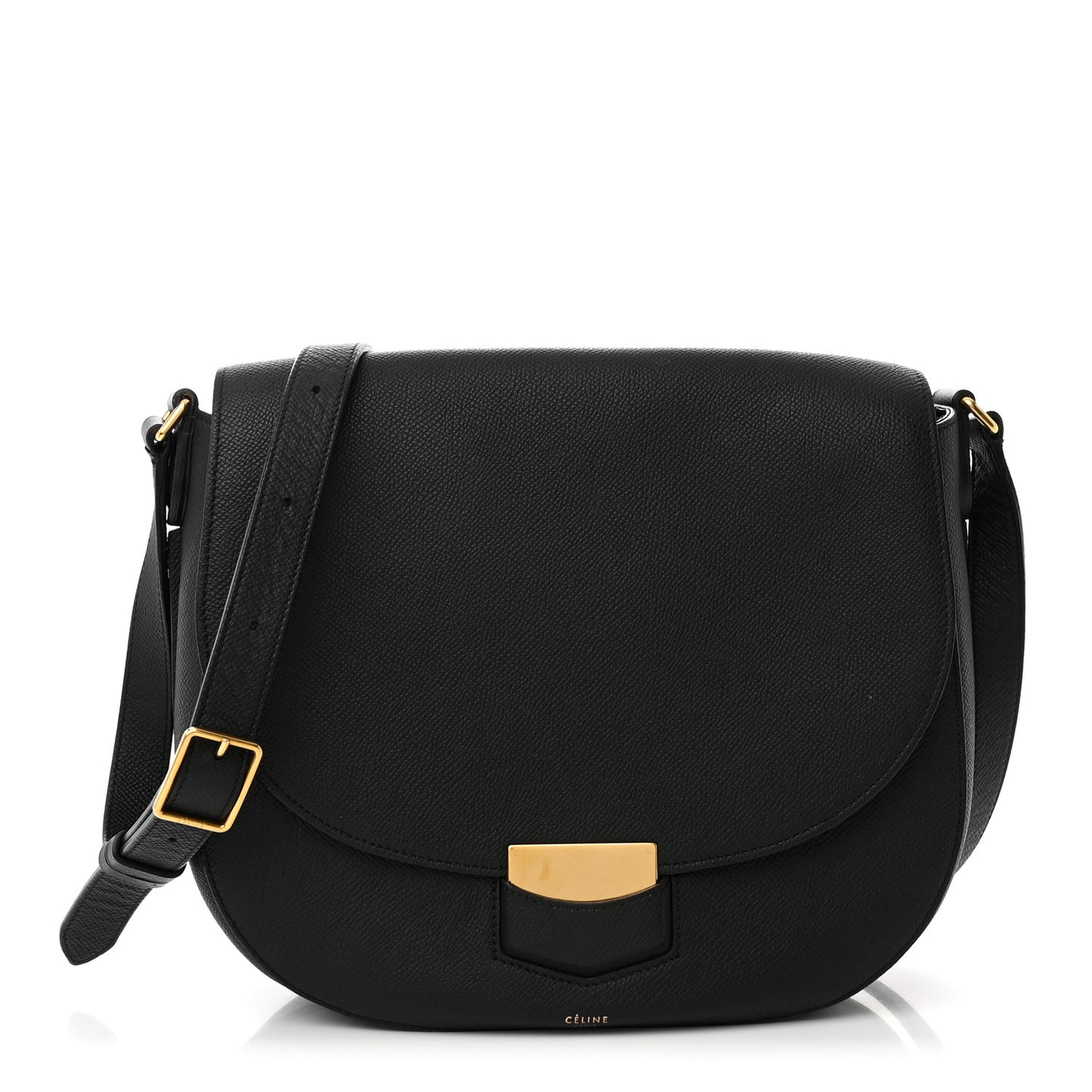 Grained Calfskin Medium Trotteur Black