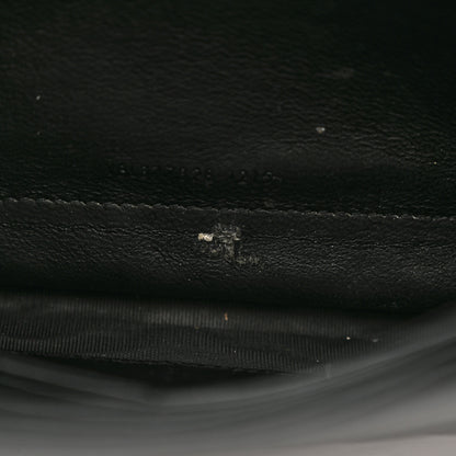 Saint Laurent Grain De Poudre Matelasse Chevron Monogram Chain Wallet Black 12 of 12