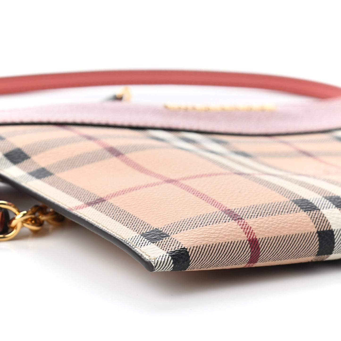 Haymarket Check Peyton Crossbody Clutch Bag Dusty Pink