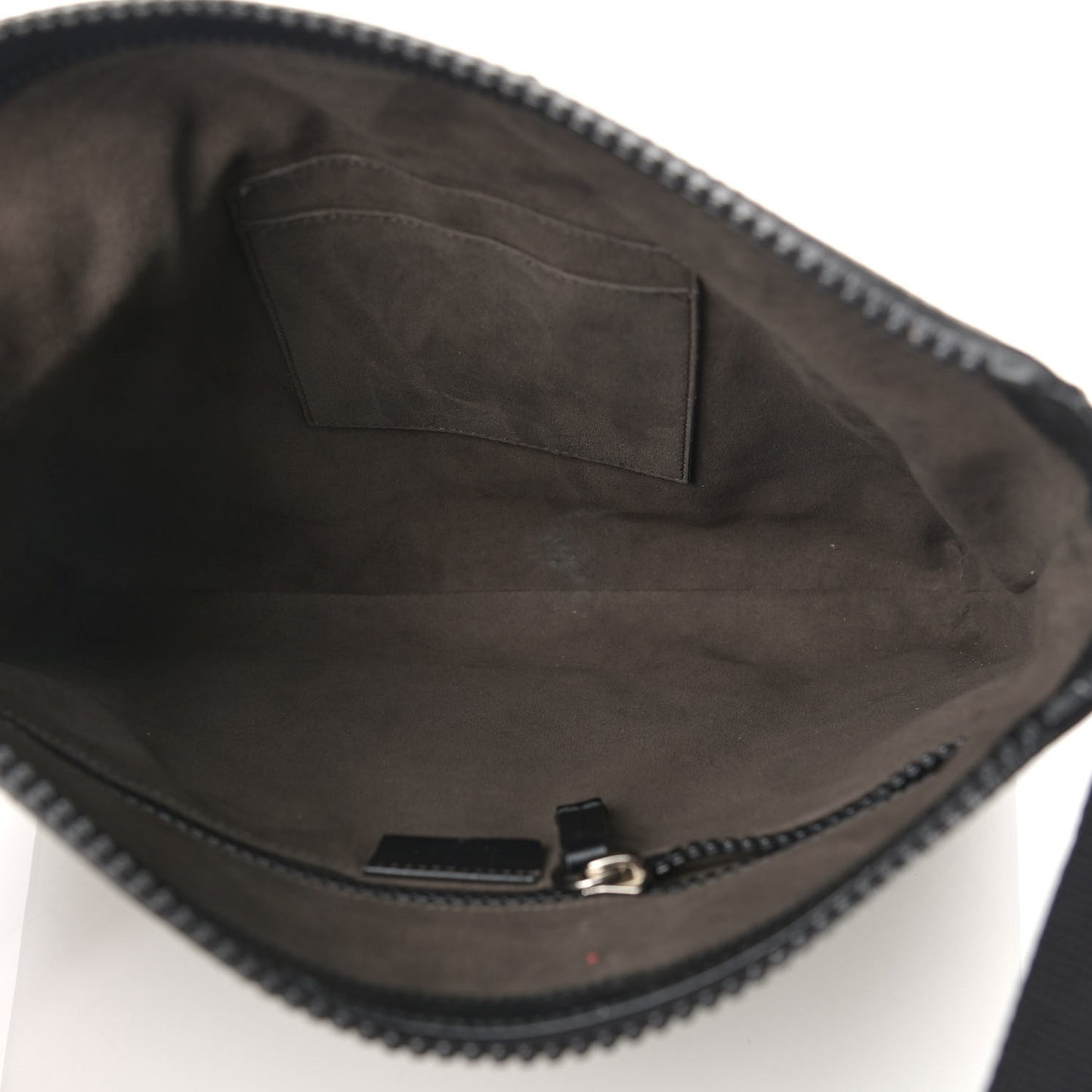 GG Supreme Monogram Flat Messenger Bag Black