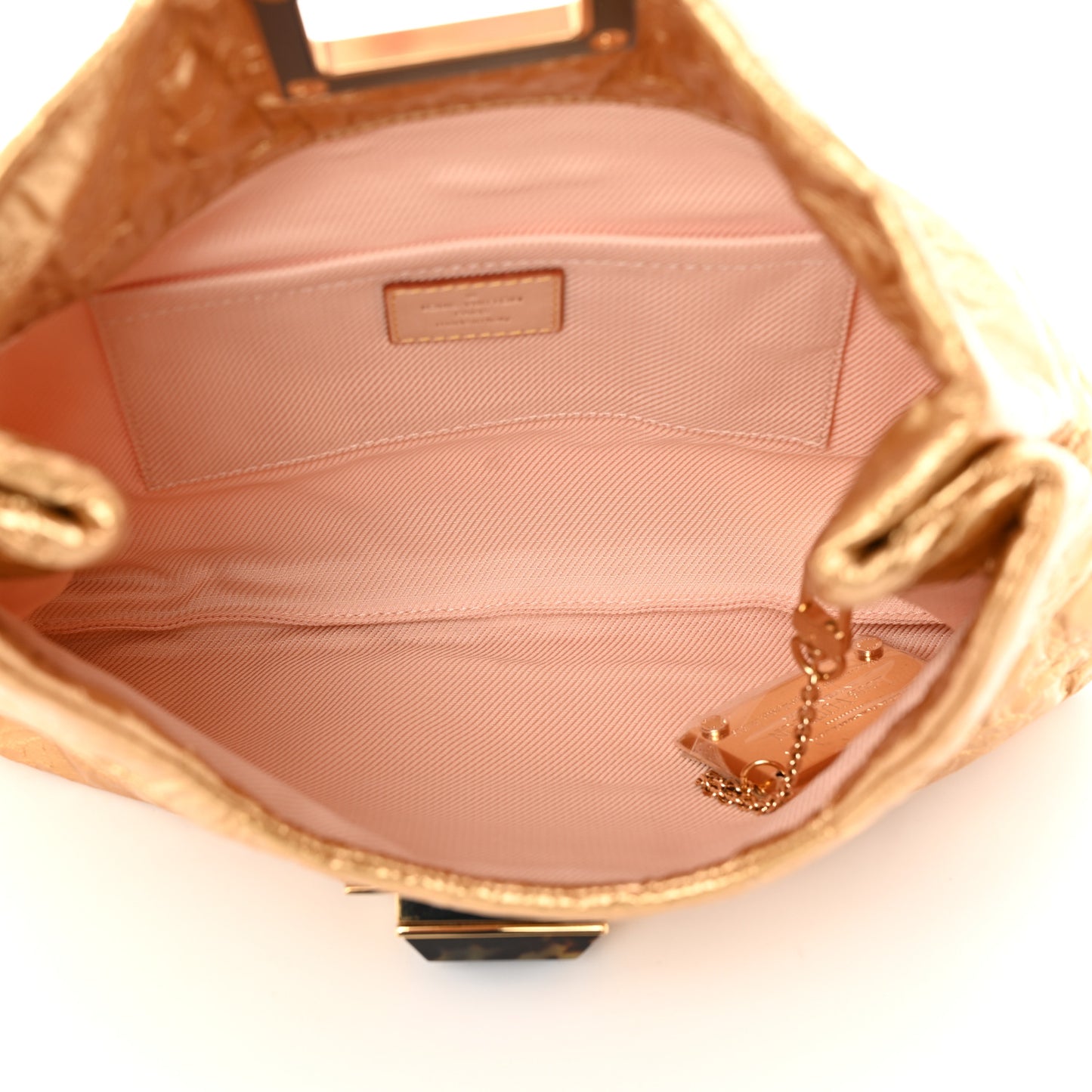 Jacquard Quilted Monogram Altair Clutch Gold