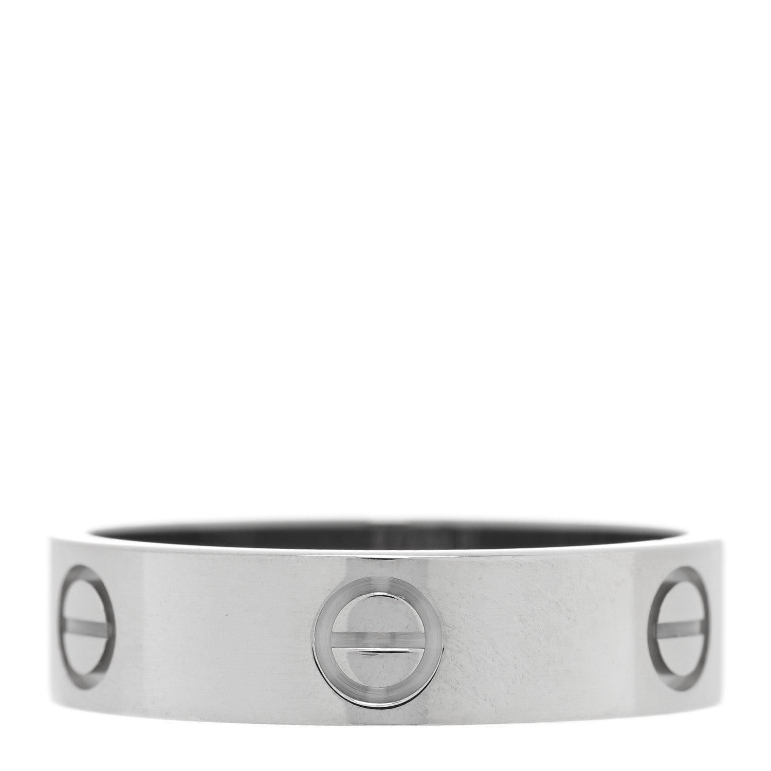 Cartier 18K White Gold 5.5mm LOVE Ring 61 9.5 3 of 5