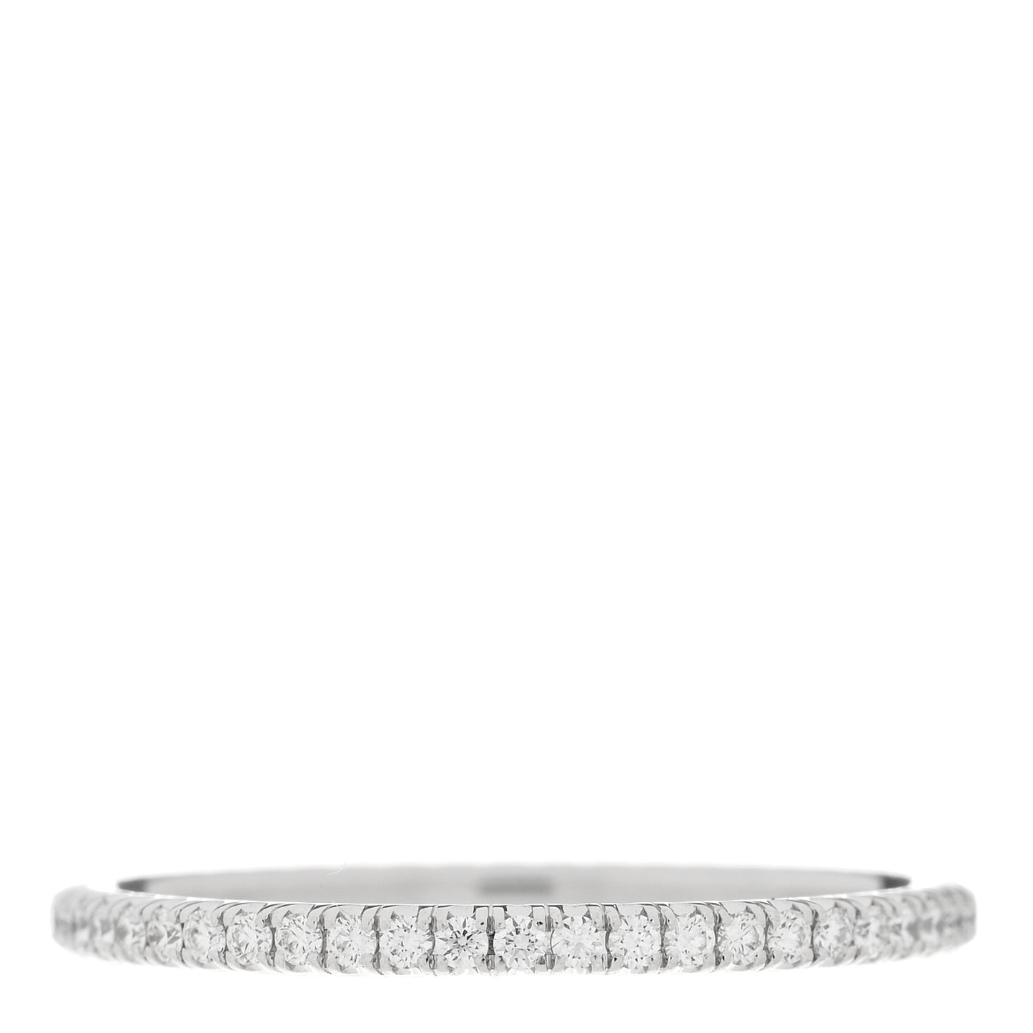 18K White Gold Diamond 1.5mm Étincelle de Cartier Wedding Band Ring 54 6.75