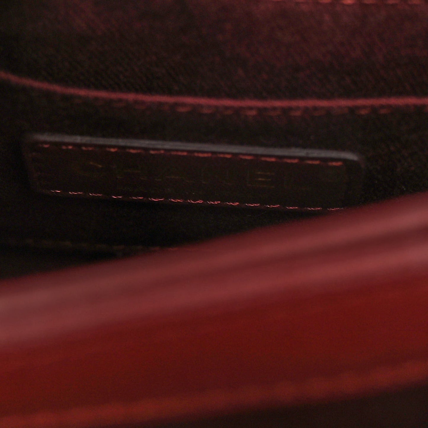 Grained Calfskin Mini Neo Executive Shopper Tote Burgundy