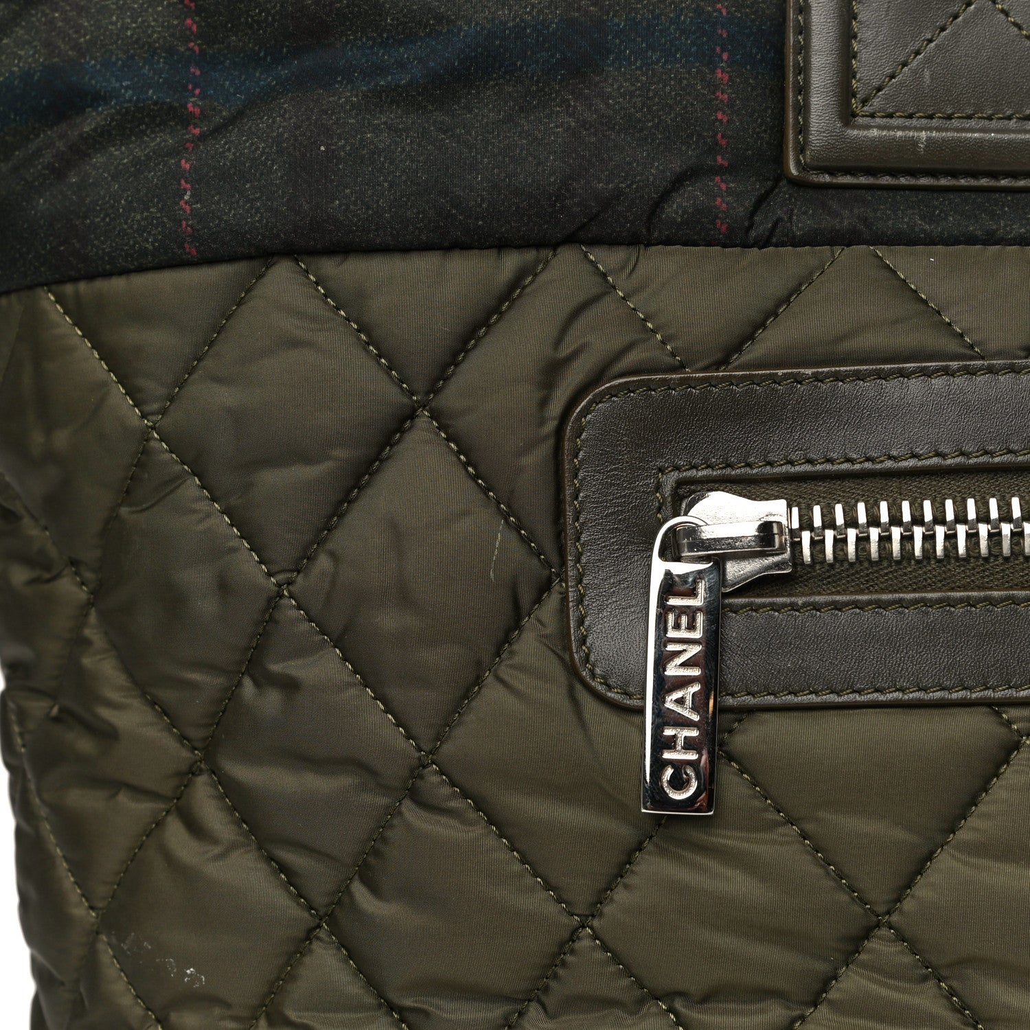 Chanel Nylon Quilted Medium Coco Cocoon Tote Khaki 23 of 24