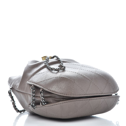 Chanel Calfskin Quilted Small Gabrielle Bucket Grey 4 of 7