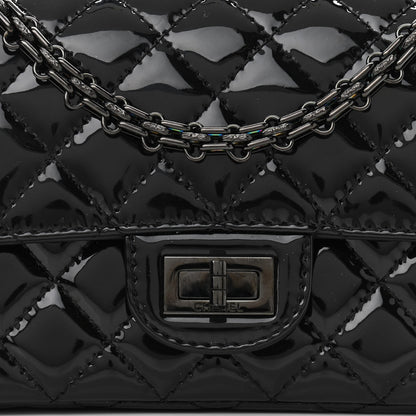 Chanel Patent Calfskin Quilted 2.55 Reissue Mini Flap So Black 11 of 11
