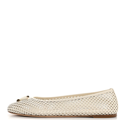 Louis Vuitton Perforated Calfskin Shake Ballerina Flat 41 Cream 1 of 8