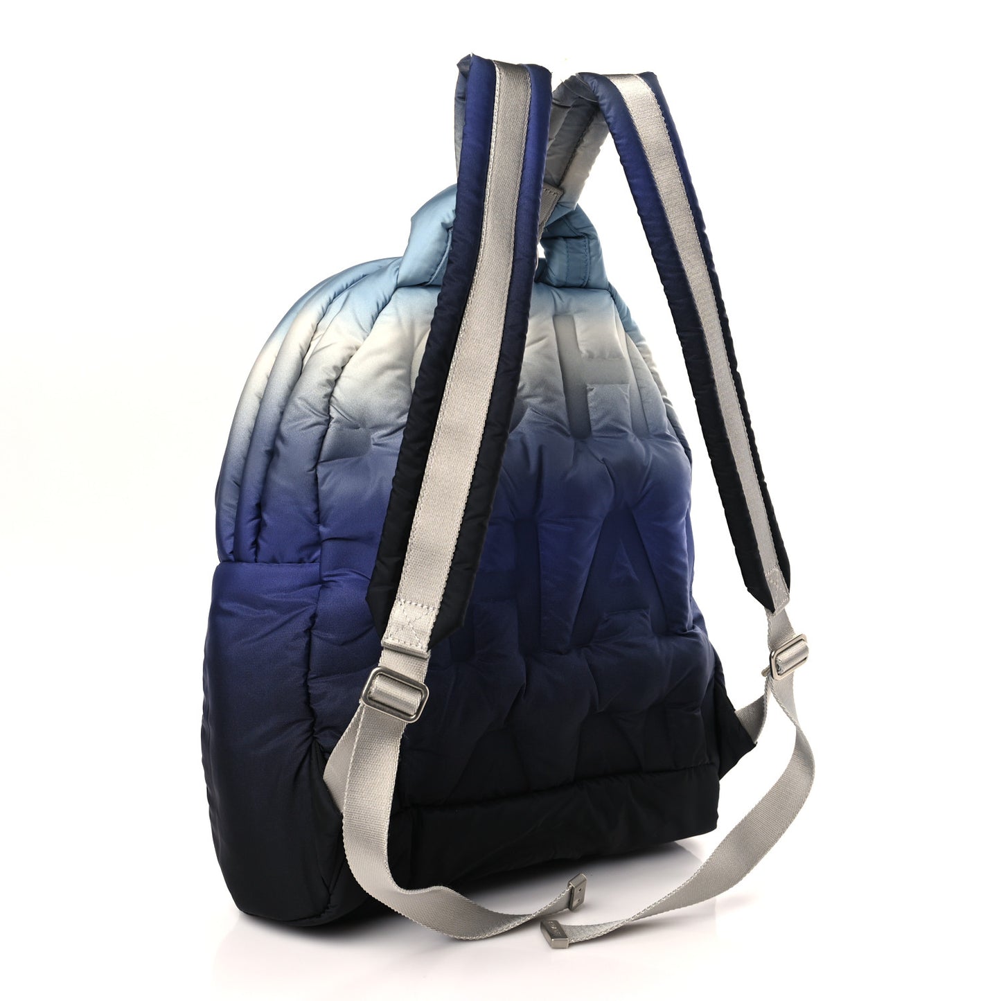 Nylon Embossed Small Doudoune Backpack Black Blue White