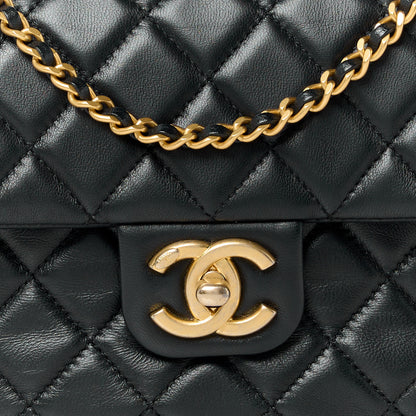 Chanel Lambskin Enamel Quilted Small Coco Hearts Flap Black 9 of 12