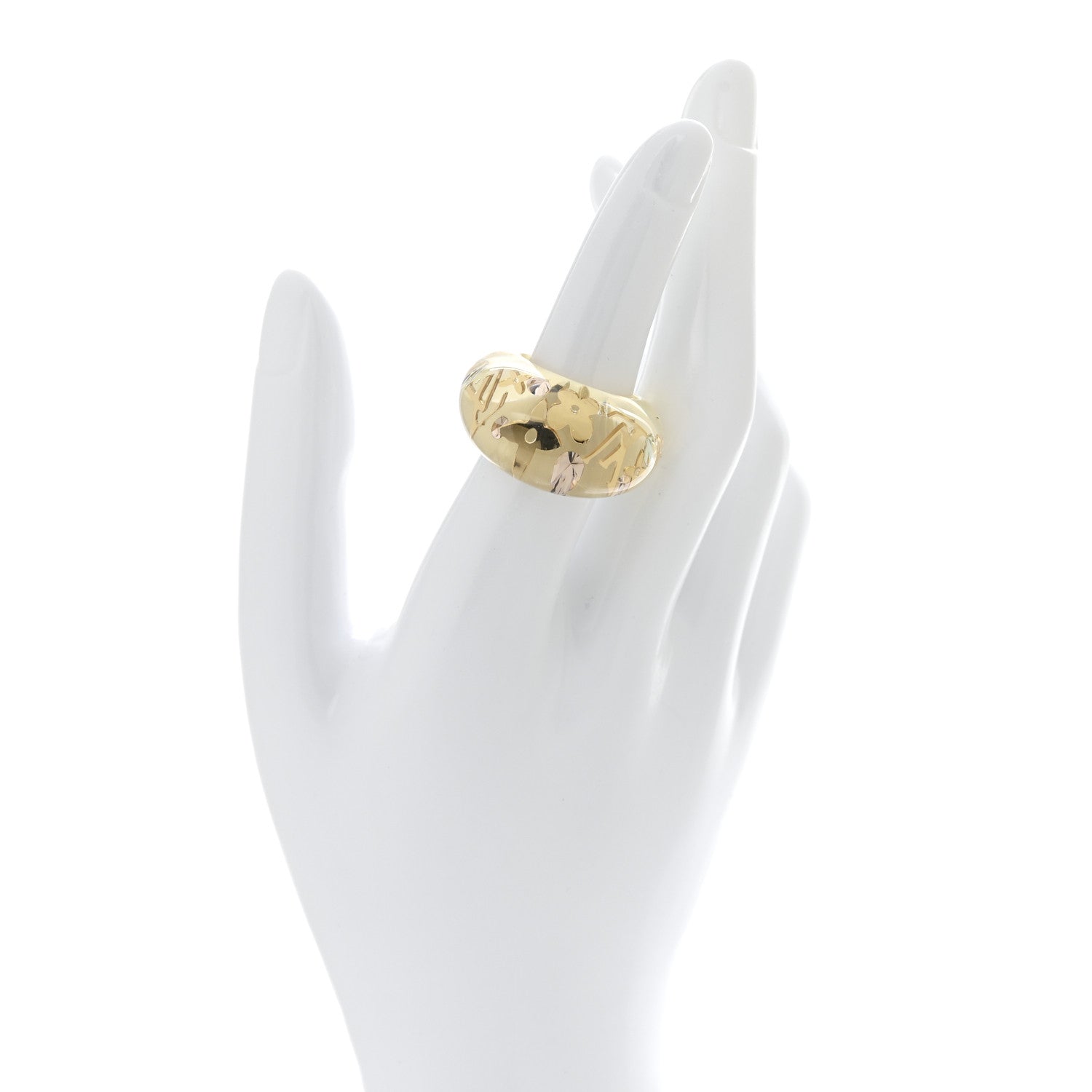 Louis Vuitton Resin Swarovski Inclusion Ring M 53 6.5 Transparent 2 of 4