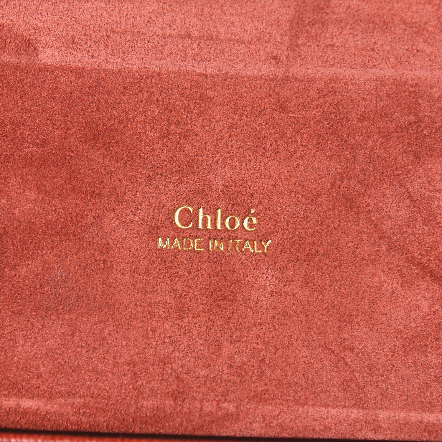 Chloe Calfskin Lizard Embossed Small Aby Lock Sepia Brown 6 of 13