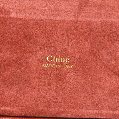 Chloe Calfskin Lizard Embossed Small Aby Lock Sepia Brown 6 of 13